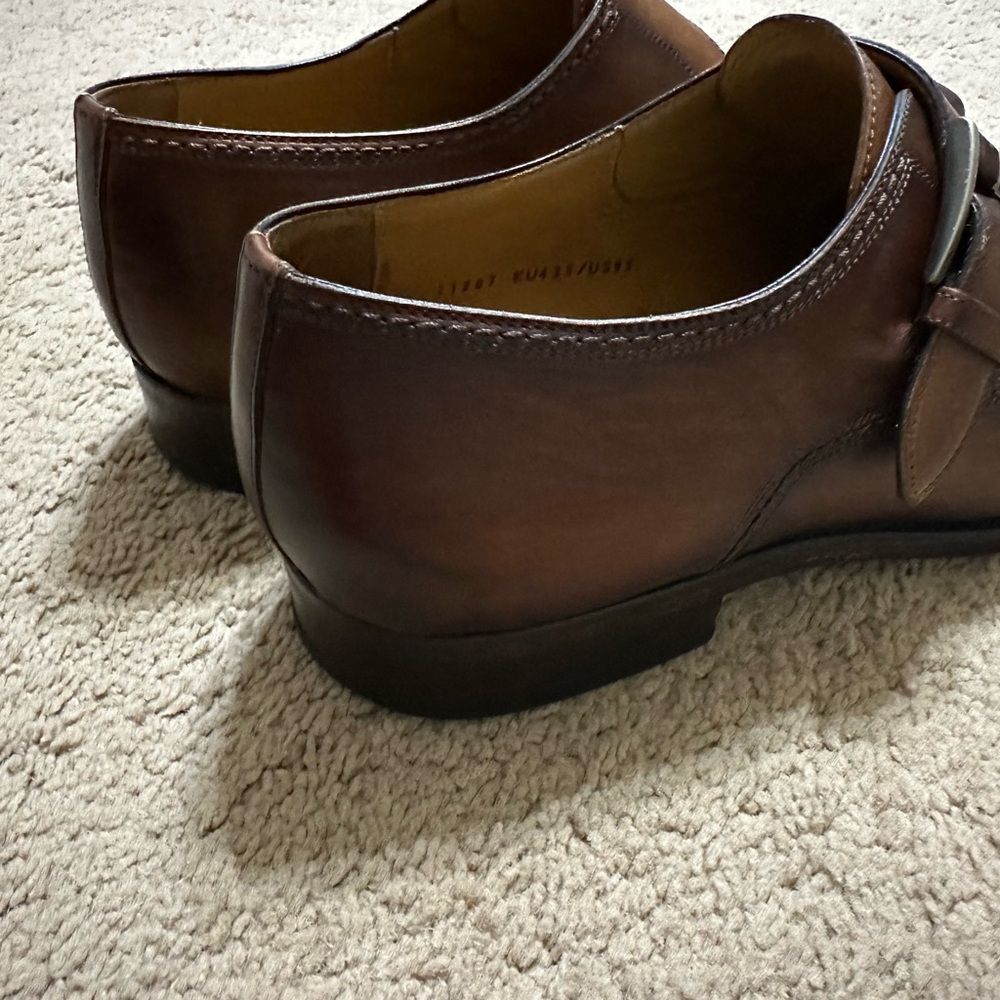 Men's Magnanni Marco II Monk Strap Leather Dress Shoes - Picture 8 of 10